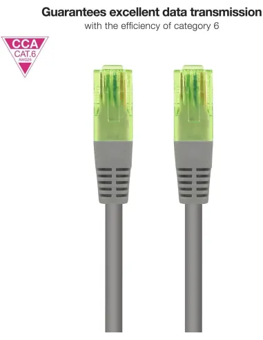 Nanocable 10.20.1400-L25 Cable RJ-45 Cat 6 U/UTP 25cm Gris