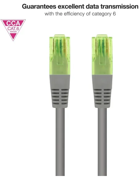 Nanocable 10.20.1400-L25 Cable RJ-45 Cat 6 U/UTP 25cm Gris