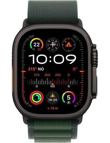 Apple Watch Ultra 2 GPS + Cellular 49mm Caja Negra Titanio con Correa Alpine Loop L Verde Oscuro