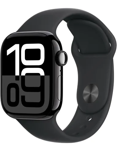 Apple Watch Series 10 GPS 42mm Caja Aluminio Negro Azabache con Correa Deportiva Negra M/L