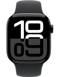 Apple Watch Series 10 GPS 42mm Caja Aluminio Negro Azabache con Correa Deportiva Negra M/L