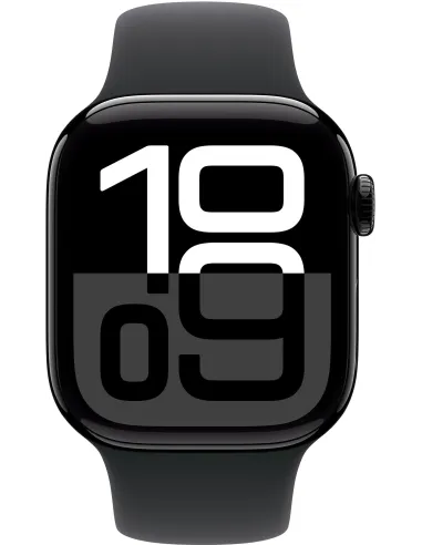 Apple Watch Series 10 GPS 42mm Caja Aluminio Negro Azabache con Correa Deportiva Negra M/L
