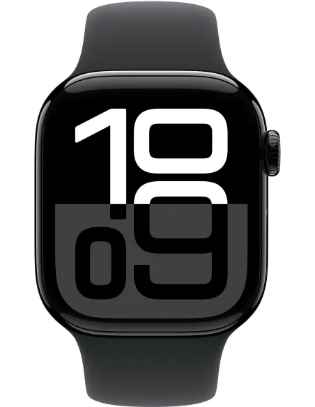 Apple Watch Series 10 GPS 42mm Caja Aluminio Negro Azabache con Correa Deportiva Negra M/L