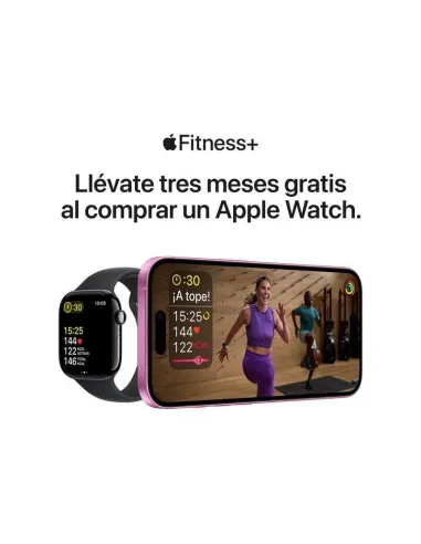 Apple Watch Series 10 GPS 42mm Caja Aluminio Negro Azabache con Correa Deportiva Negra M/L
