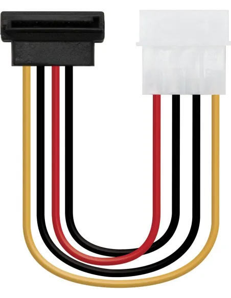Nanocable 10.19.0201-OEM Cable SATA Molex 4-Pin a SATA 15-Pin 16 cm Multicolor