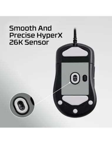 HyperX Pulsefire Fuse Ratón Gaming 26000DPI Negro
