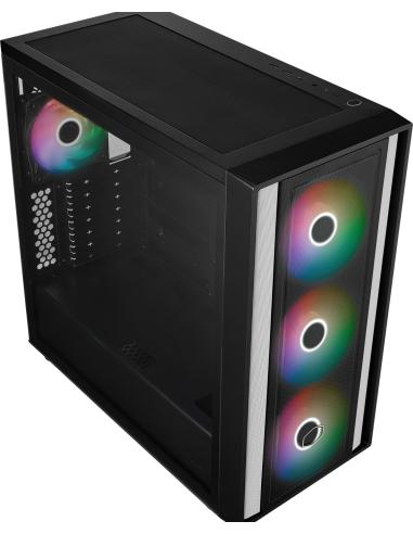 Cooler Master MasterBox 600 Cristal Templado USB 3.2 Negro