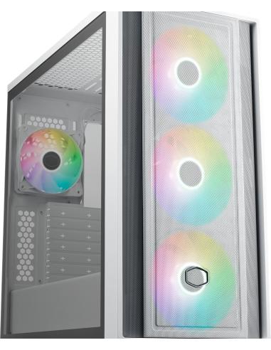 Cooler Master MasterBox 600 Cristal Templado USB 3.2 Blanco