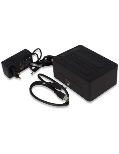 Ewent EW7014 Estación de Acoplamiento para Discos Duros Dual 2.5"-3.5" SSD Negro