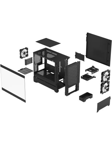 Fractal Design Pop Mini Air Cristal Templado USB 3.2 Negro