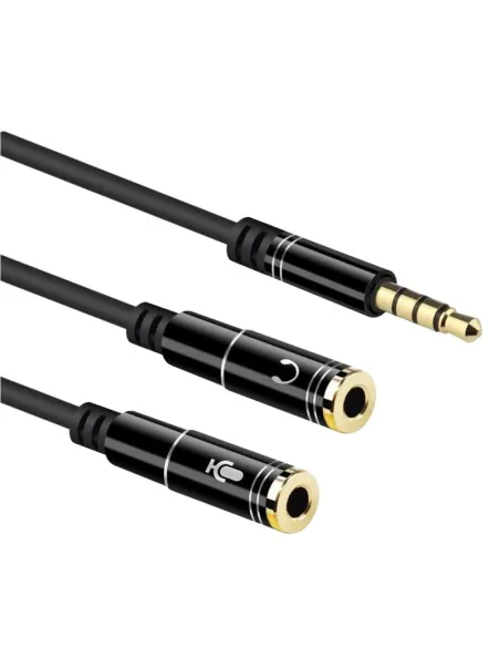 Ewent Cable Jack 3.5mm Macho/Hembra 30cm Negro