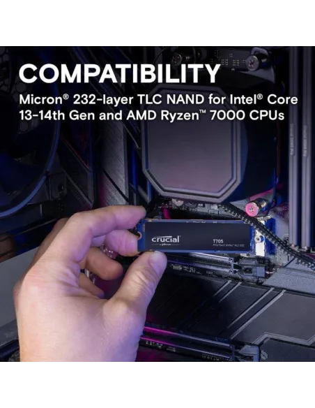 Crucial T705 1TB SSD PCIe Gen5 NVMe M.2