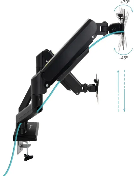 TooQ DB1434TNR-B Soporte de Mesa para Monitor/TV de 13"-34" Máx. 20KG Negro