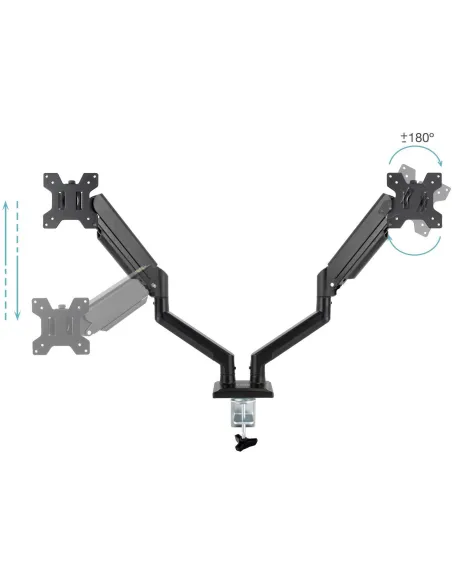 TooQ DB1434TNR-B Soporte de Mesa para Monitor/TV de 13"-34" Máx. 20KG Negro