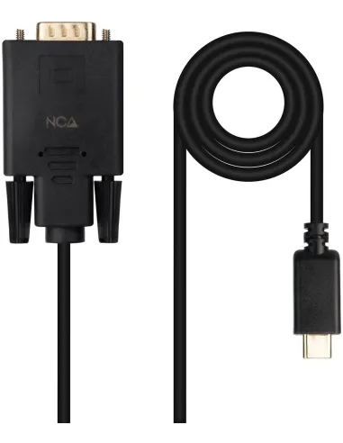 Nanocable 10.15.5202 Adaptador VGA a USB-C 1.8M Negro