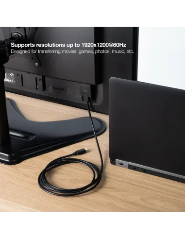 Nanocable 10.15.5202 Adaptador VGA a USB-C 1.8M Negro