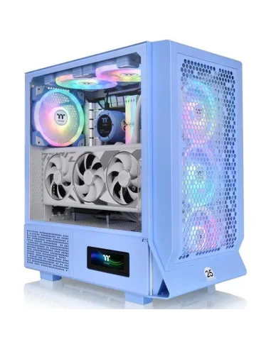 Thermaltake Ceres 330 TG Hydrangea Blue Mid Tower ATX Cristal Templado USB-C Azul