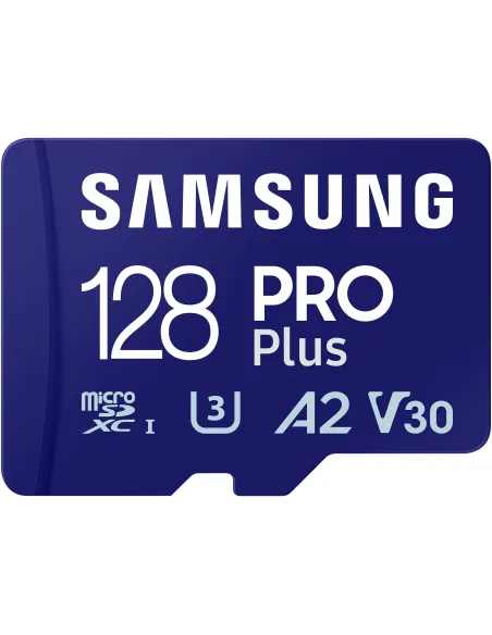 Samsung PRO Plus MicroSDXC 128GB UHS-I U3 A2 V30 Clase 10 con Adaptador SD