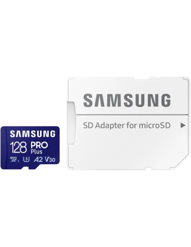 Samsung PRO Plus MicroSDXC 128GB UHS-I U3 A2 V30 Clase 10 con Adaptador SD