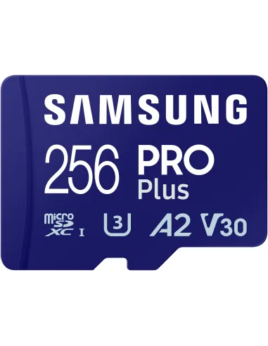 Samsung PRO Plus MicroSDXC 256GB UHS-I U3 A2 V30 Clase 10 con Adaptador SD