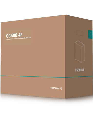 DeepCool CG580 4F Midi Tower Cristal Templado USB 3.2 Negra