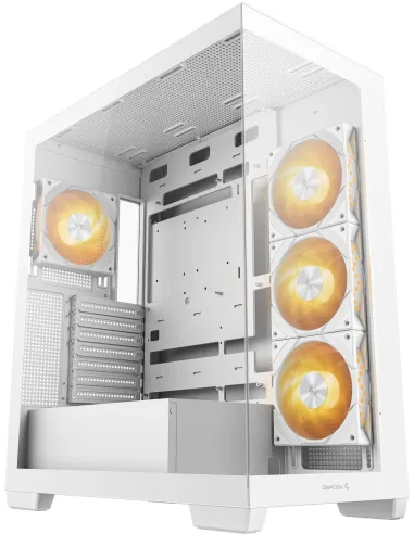 DeepCool CG580 4F WH Midi Tower Cristal Templado USB 3.2 Blanca