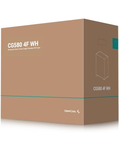 DeepCool CG580 4F WH Midi Tower Cristal Templado USB 3.2 Blanca