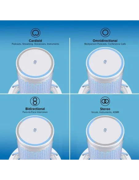 HyperX Quadcast 2 Micrófono para Streaming de Condensador USB Blanco