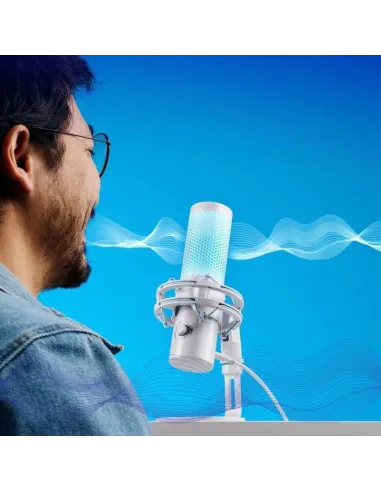 HyperX Quadcast 2 Micrófono para Streaming de Condensador USB Blanco