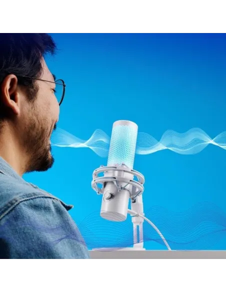 HyperX Quadcast 2 Micrófono para Streaming de Condensador USB Blanco