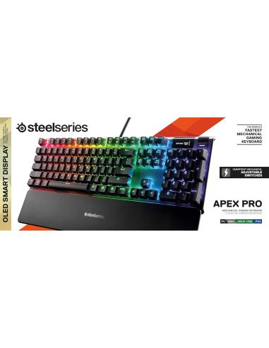 SteelSeries Apex Pro Teclado Mecánico RGB UK Switch OmniPoint 2.0 Negro