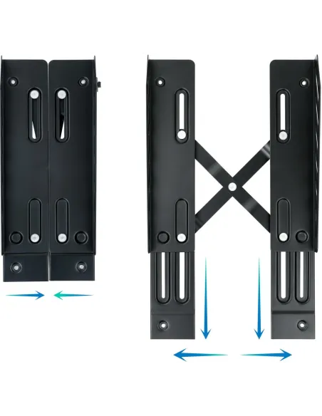 TooQ UMCS0024-B Soporte para CPU con Ruedas Hasta 25Kg Negro