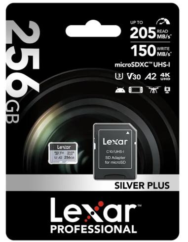 Lexar Professional SILVER PLUS 256GB MicroSDXC UHS-I Clase 3
