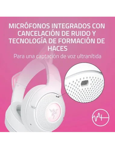 Razer Kraken Kitty V2 BT Auriculares RGB Gaming Inalámbricos Blancos