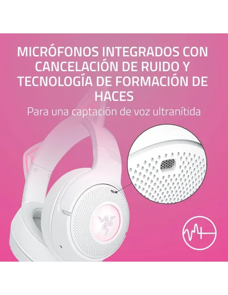 Razer Kraken Kitty V2 BT Auriculares RGB Gaming Inalámbricos Blancos