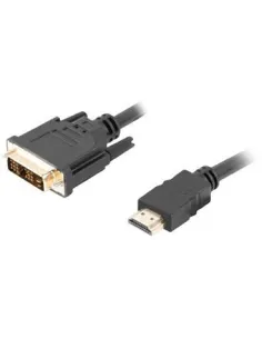 Lanberg CA-HDDV-10CC-0030-BK Adaptador HDMI a DVI-D 3M Negro-CA-HDDV-10CC-0030-BK