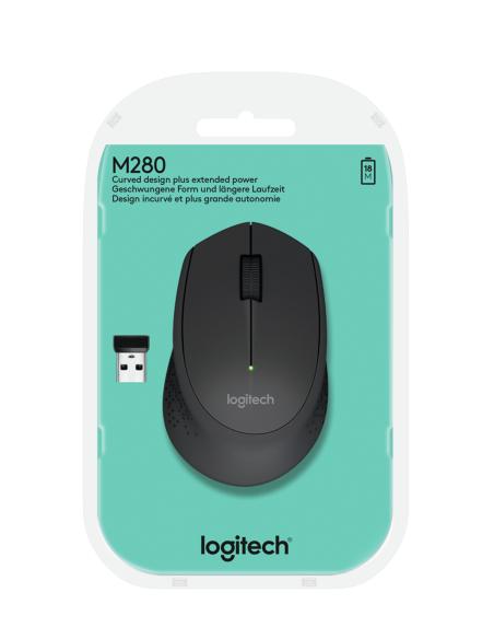 Logitech M280 Ratón Inalámbrico 1000DPI Negro