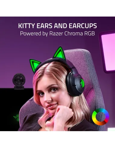 Razer Kraken Kitty V2 BT Auriculares RGB Gaming Inalámbricos Negros