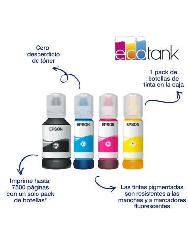 Epson Ecotank ET-5805 Impresora de Tinta Multifunción Color WiFi Negra