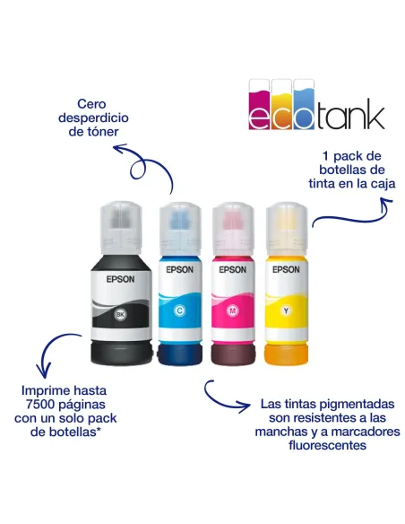 Epson Ecotank ET-5805 Impresora de Tinta Multifunción Color WiFi Negra