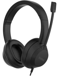 Nilox NXAUSB02 Auriculares Negros-MAUAMI1228
