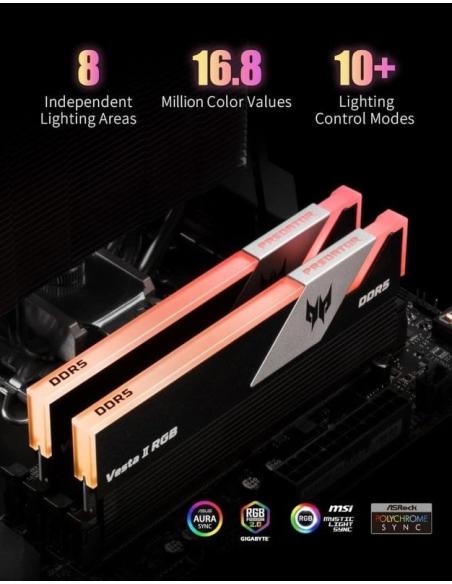 Acer Predator Vesta II RGB DDR5 6000MHz 32GB 2x16GB CL34 AMD EXPO e Intel XMP