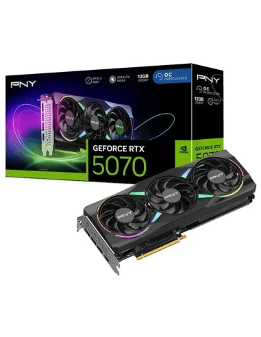 PNY GeForce RTX 5070 ARGB Overclocked Triple Fan 12GB GDDR7 Reflex 2 RTX AI DLSS4