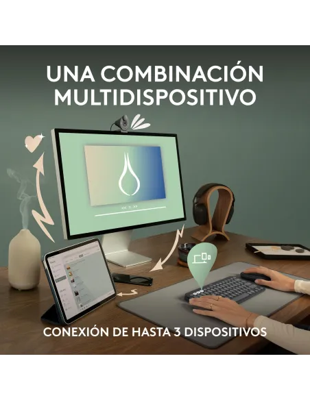 Logitech 920-012227 Kit de Teclado y Ratón Inalámbricos Negros