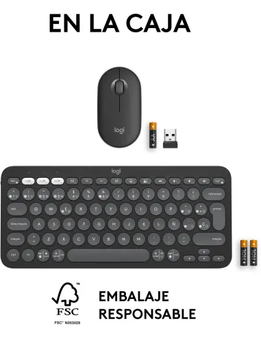 Logitech 920-012227 Kit de Teclado y Ratón Inalámbricos Negros