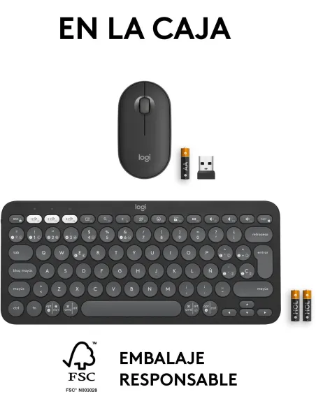 Logitech 920-012227 Kit de Teclado y Ratón Inalámbricos Negros
