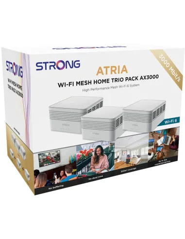Strong MESHTRIAX3000 Sistema Wi-Fi Mesh WiFi 6 Doble banda 3 Unidades