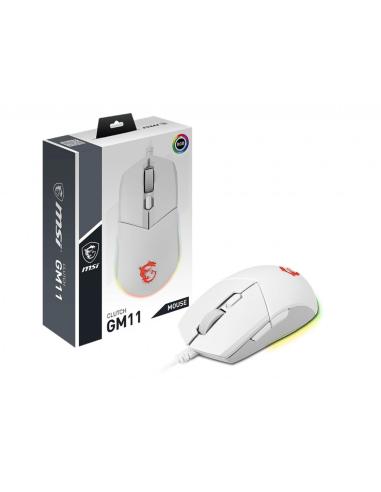 MSI Clutch GM11 Ratón Gaming 5000 DPI Blanco