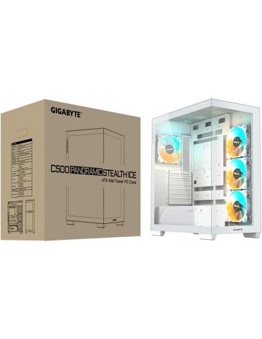 Gigabyte C500 PANOMARIC STEALTH Midi Tower USB 3.1 Blanca