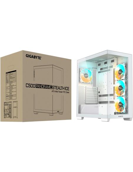 Gigabyte C500 PANOMARIC STEALTH Midi Tower USB 3.1 Blanca